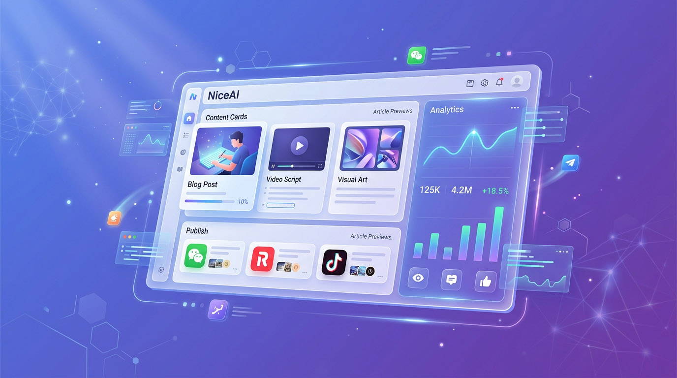 奈斯AI - 智能内容创作平台界面展示